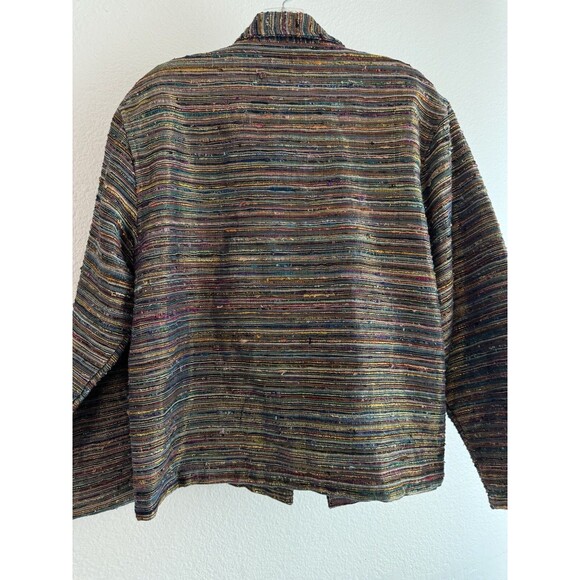Don’t Mess With Texas Silk Blend Multi Colored Small Button Up Jacket - Picture 8 of 10